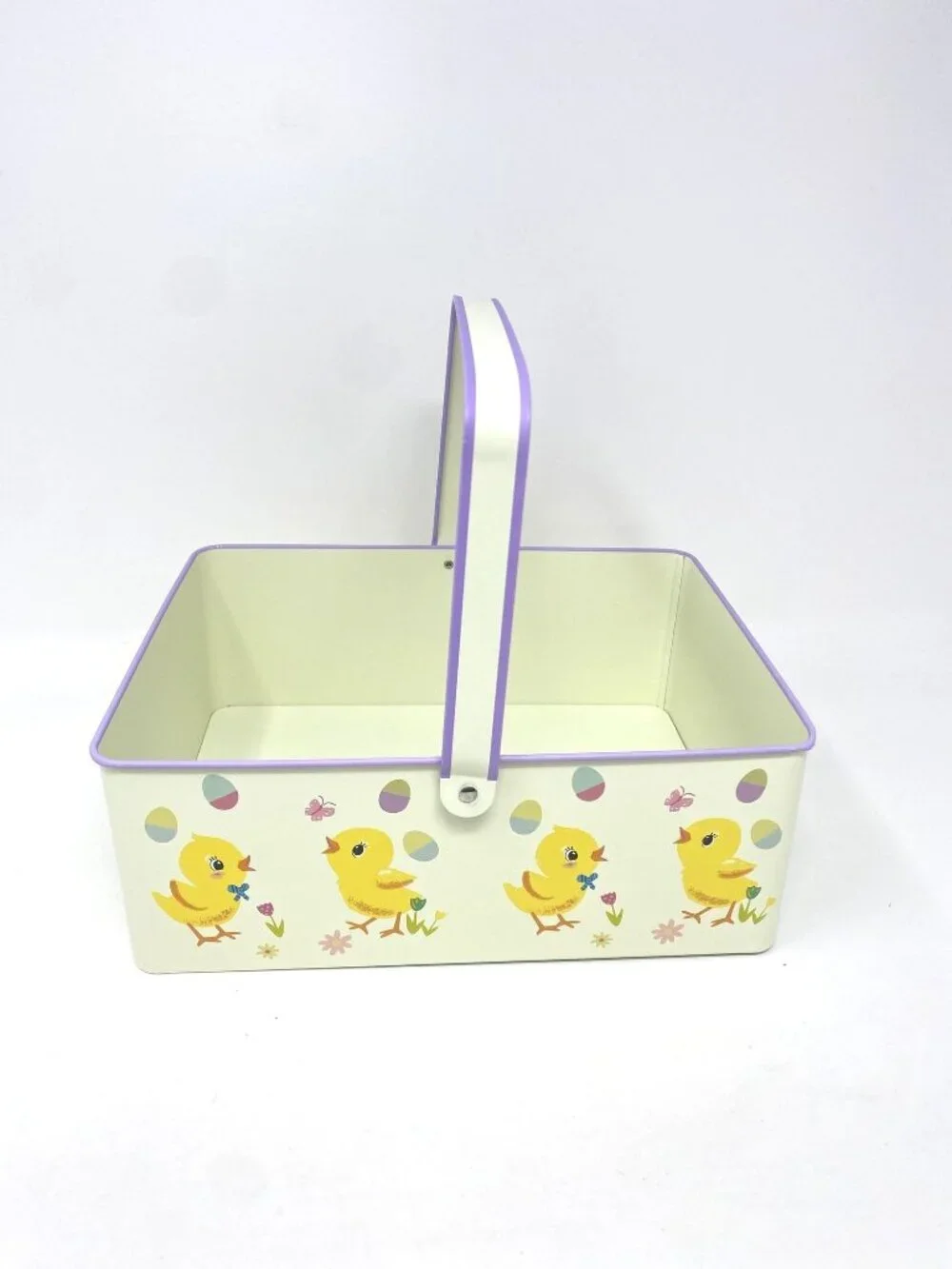 Target Easter Printed Metal Rectangle Chicks Decorative Basket Spritz™ As Is
